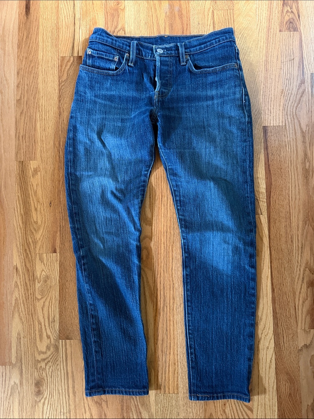 Slim Straight Levi’s 501 CT 28 premium Men's Woman’s Jeans in Deep Indigo